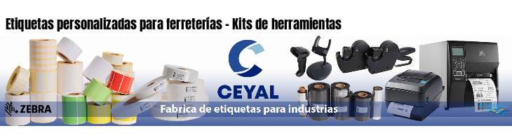 Etiquetas personalizadas para ferreterías - Kits de herramientas