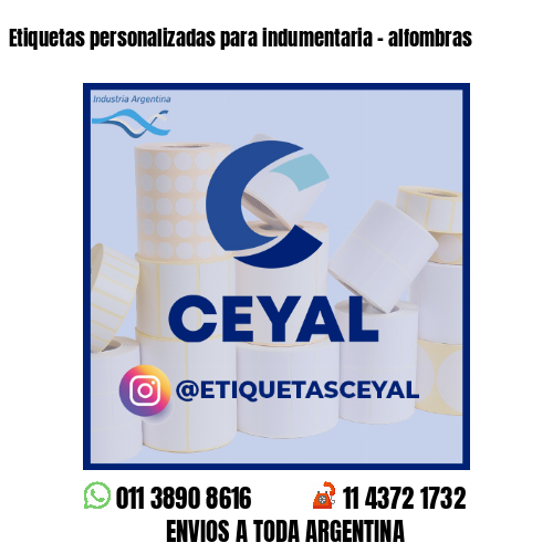 Etiquetas personalizadas para indumentaria - alfombras