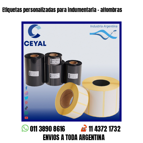 Etiquetas personalizadas para indumentaria – alfombras