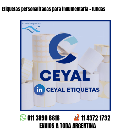 Etiquetas personalizadas para indumentaria - fundas