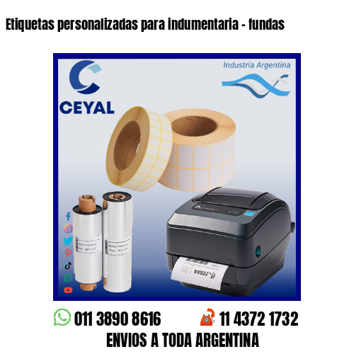 Etiquetas personalizadas para indumentaria – fundas