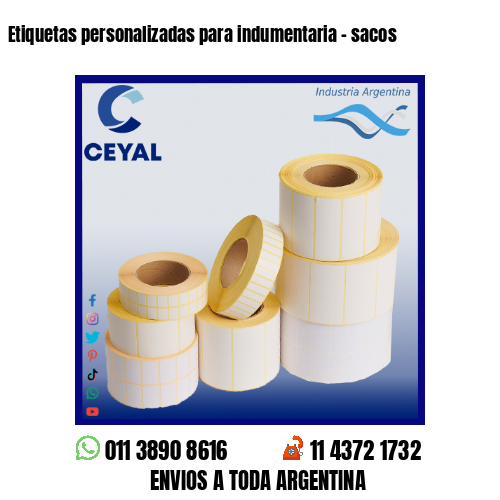 Etiquetas personalizadas para indumentaria – sacos
