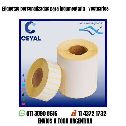 Etiquetas personalizadas para indumentaria – vestuarios