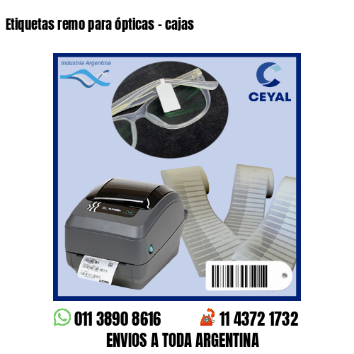 Etiquetas remo para ópticas – cajas