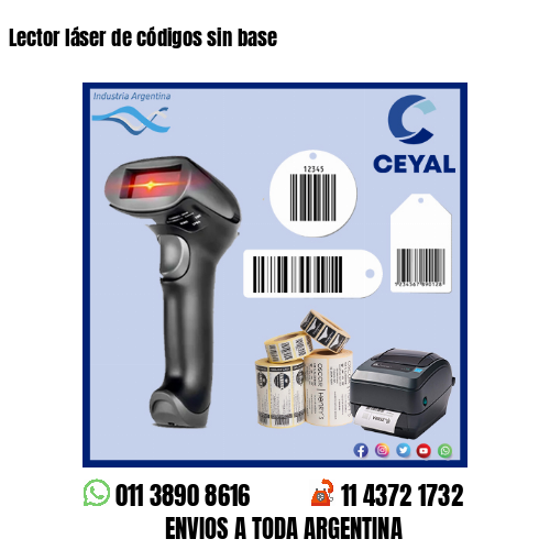 Lector láser de códigos sin base