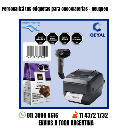 Personalizá tus etiquetas para chocolaterías – Neuquen