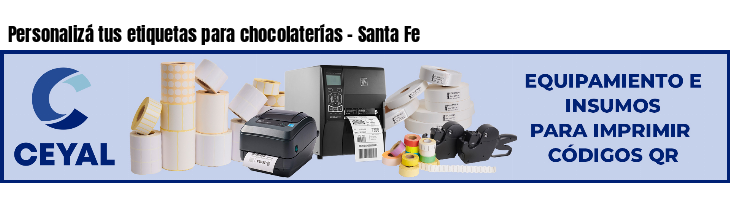 Personalizá tus etiquetas para chocolaterías - Santa Fe