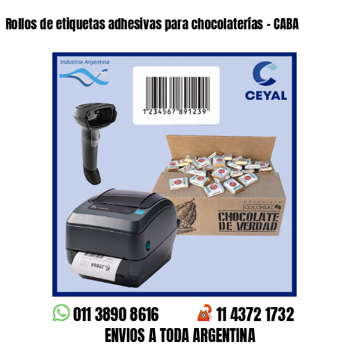 Rollos de etiquetas adhesivas para chocolaterías – CABA