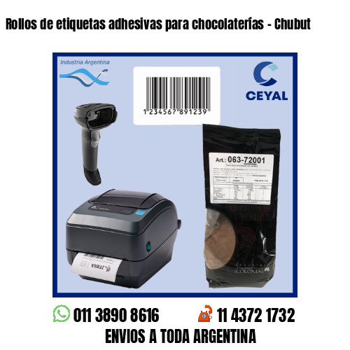 Rollos de etiquetas adhesivas para chocolaterías – Chubut
