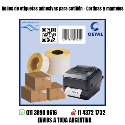 Rollos de etiquetas adhesivas para cotillón – Cortinas y manteles