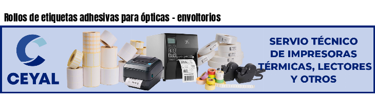 Rollos de etiquetas adhesivas para ópticas - envoltorios