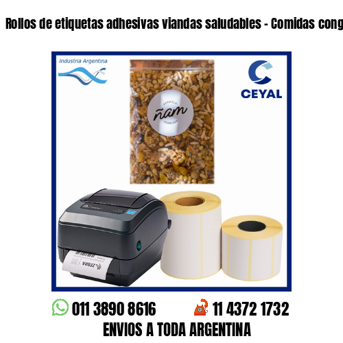 Rollos de etiquetas adhesivas viandas saludables – Comidas congeladas