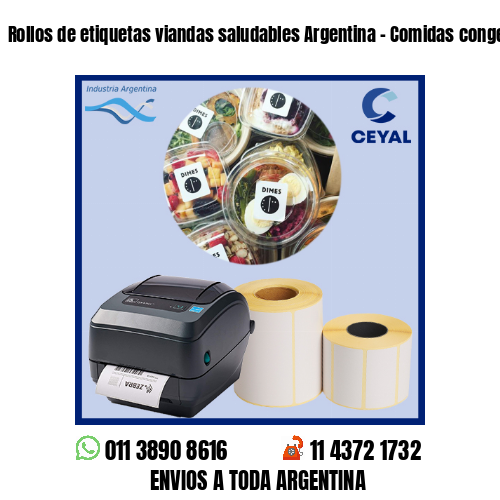 Rollos de etiquetas viandas saludables Argentina – Comidas congeladas