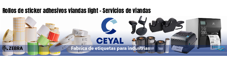 Rollos de sticker adhesivos viandas light - Servicios de viandas