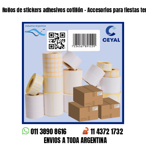 Rollos de stickers adhesivos cotillón – Accesorios para fiestas temáticas