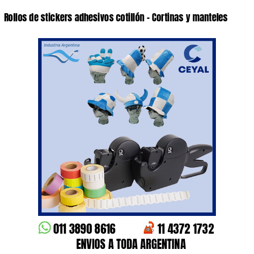 Rollos de stickers adhesivos cotillón – Cortinas y manteles