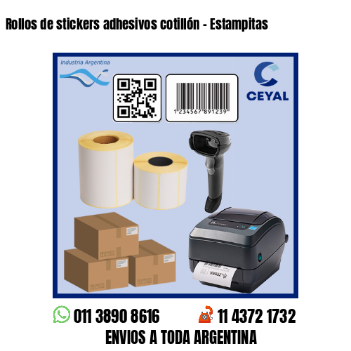 Rollos de stickers adhesivos cotillón – Estampitas