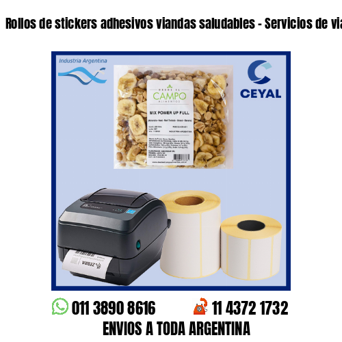 Rollos de stickers adhesivos viandas saludables – Servicios de viandas