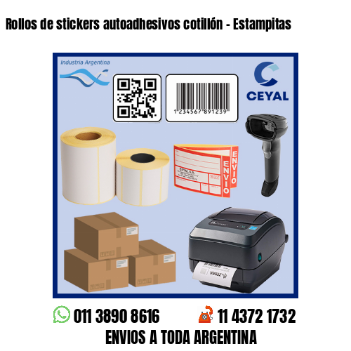 Rollos de stickers autoadhesivos cotillón – Estampitas