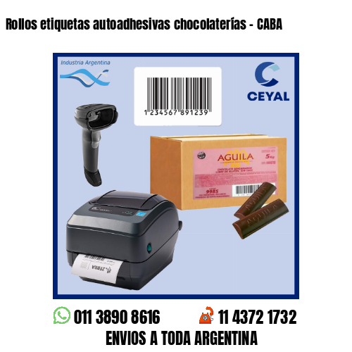 Rollos etiquetas autoadhesivas chocolaterías – CABA