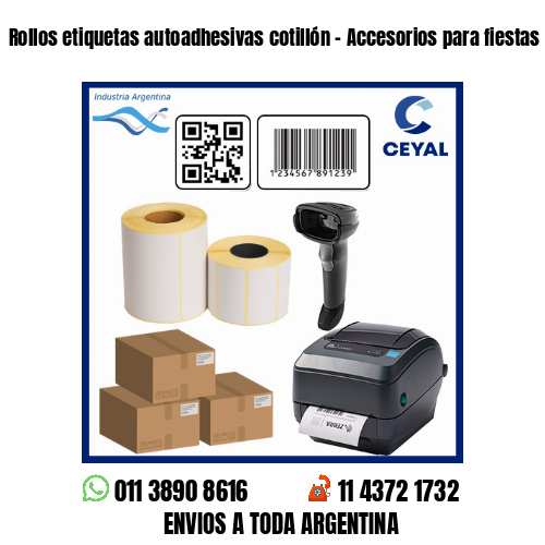Rollos etiquetas autoadhesivas cotillón – Accesorios para fiestas temáticas