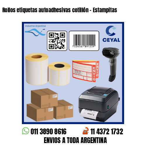 Rollos etiquetas autoadhesivas cotillón – Estampitas