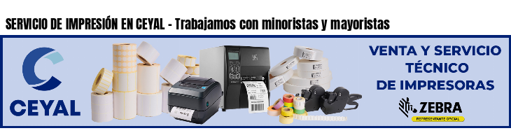 SERVICIO DE IMPRESIÓN EN CEYAL - Trabajamos con minoristas y mayoristas