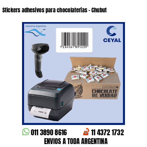 Stickers adhesivos para chocolaterías – Chubut