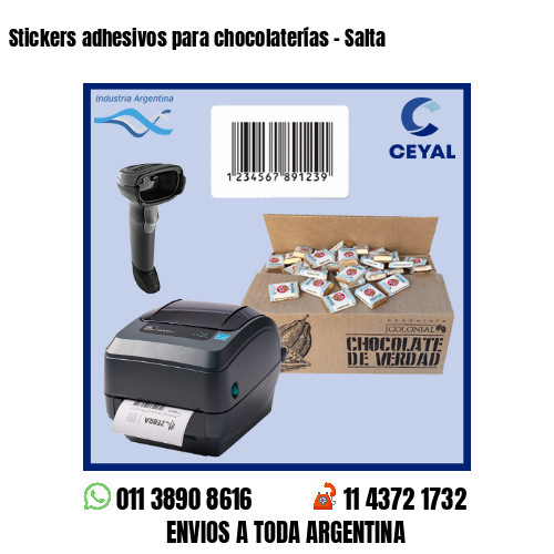 Stickers adhesivos para chocolaterías – Salta