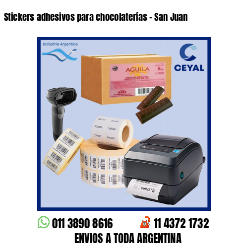 Stickers adhesivos para chocolaterías – San Juan