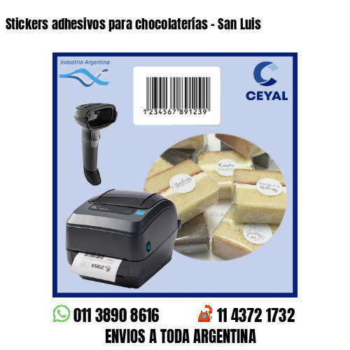 Stickers adhesivos para chocolaterías – San Luis