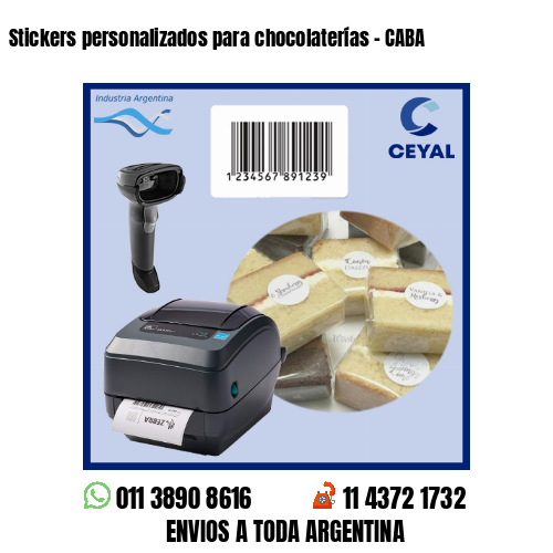 Stickers personalizados para chocolaterías – CABA