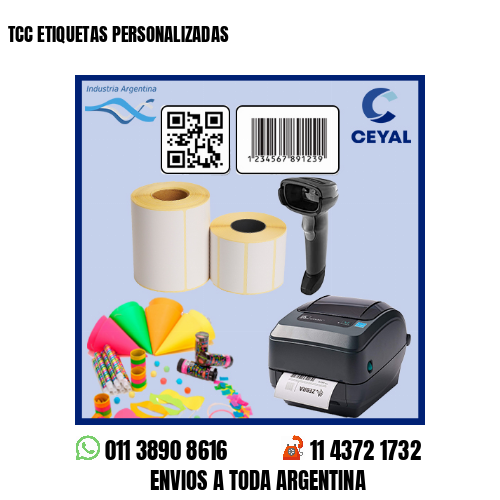 TCC ETIQUETAS PERSONALIZADAS