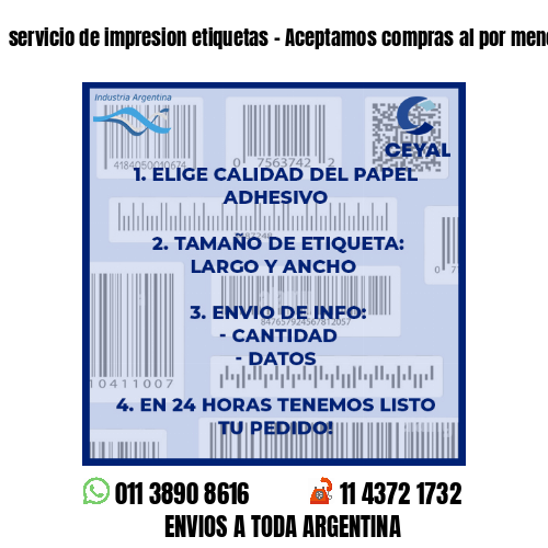 servicio de impresion etiquetas – Aceptamos compras al por menor y mayor