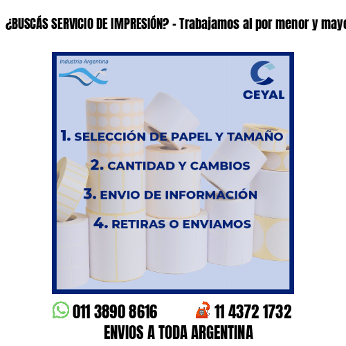 ¿BUSCÁS SERVICIO DE IMPRESIÓN? – Trabajamos al por menor y mayor