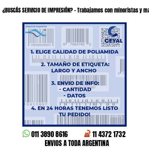 ¿BUSCÁS SERVICIO DE IMPRESIÓN? – Trabajamos con minoristas y mayoristas