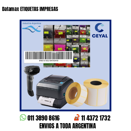 Datamax ETIQUETAS IMPRESAS