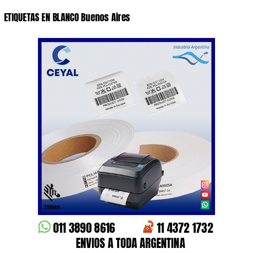 ETIQUETAS EN BLANCO Buenos Aires