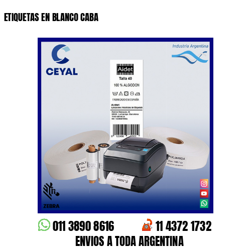 ETIQUETAS EN BLANCO CABA