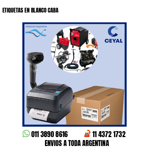 ETIQUETAS EN BLANCO CABA