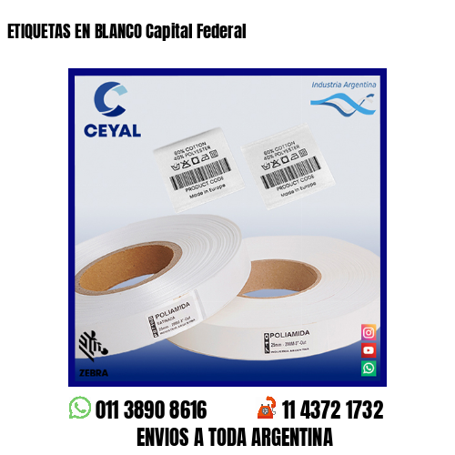 ETIQUETAS EN BLANCO Capital Federal