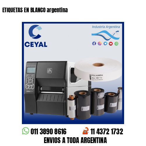 ETIQUETAS EN BLANCO argentina