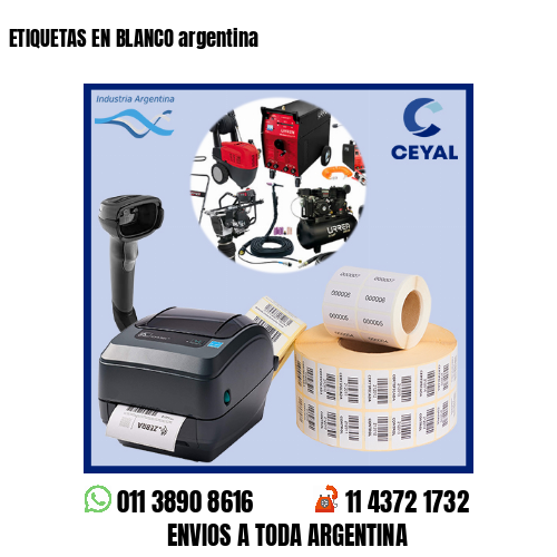 ETIQUETAS EN BLANCO argentina