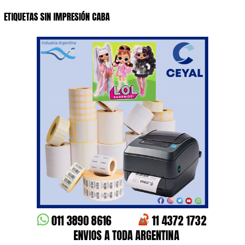 ETIQUETAS SIN IMPRESIÓN CABA