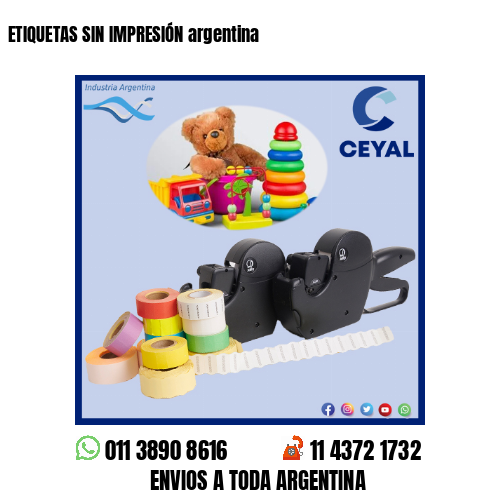 ETIQUETAS SIN IMPRESIÓN argentina