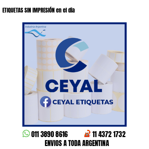 ETIQUETAS SIN IMPRESIÓN en el dia