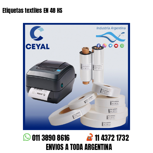 Etiquetas textiles EN 48 HS