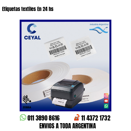 Etiquetas textiles En 24 hs