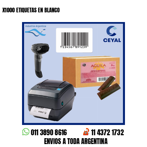 X1000 ETIQUETAS EN BLANCO