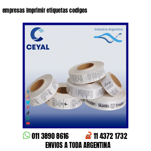 empresas Imprimir etiquetas codigos